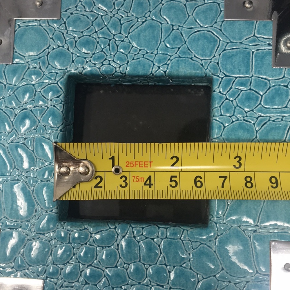 Turquoise Animal-hide Textured Square Frames - Picture 5 of 7